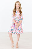 Sugarplum Fairy 3/4 Sleeve Pocket Twirl Dress - Aaria Tees Aaria Tees