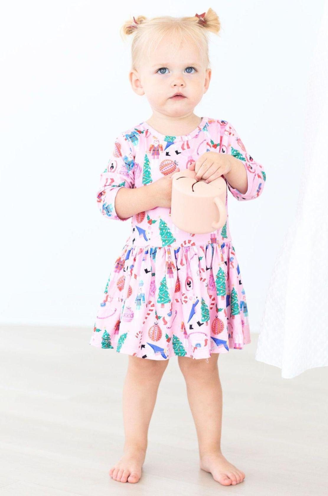 Sugarplum Fairy 3/4 Sleeve Twirl Bodysuit - Aaria Tees Aaria Tees