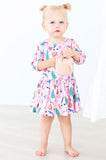 Sugarplum Fairy 3/4 Sleeve Twirl Bodysuit - Aaria Tees Aaria Tees