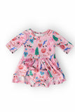 Sugarplum Fairy 3/4 Sleeve Twirl Bodysuit - Aaria Tees Aaria Tees