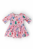 Sugarplum Fairy 3/4 Sleeve Twirl Bodysuit - Aaria Tees Aaria Tees