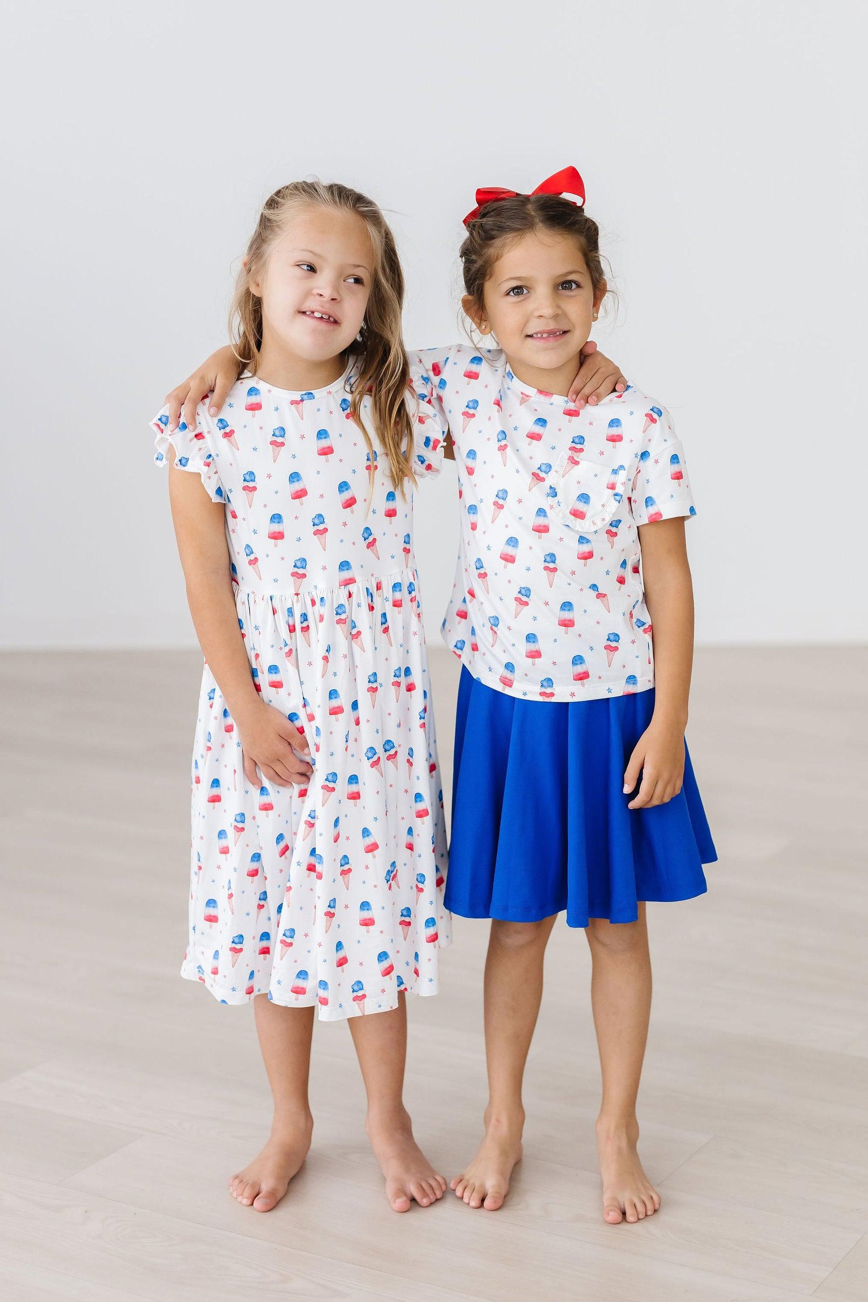 Summer Sweets Flutter Sleeve Twirl Dress - Aaria Tees Aaria Tees
