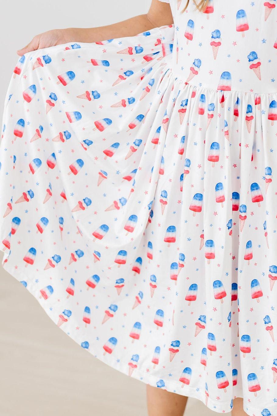 Summer Sweets Flutter Sleeve Twirl Dress - Aaria Tees Aaria Tees