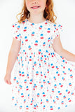 Summer Sweets Flutter Sleeve Twirl Dress - Aaria Tees Aaria Tees