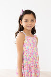 Summer Watercolor Floral Ruffle Maxi Dress Aaria Tees