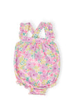 Summer Watercolor Ruffle Cross Back Romper - Aaria Tees Aaria Tees