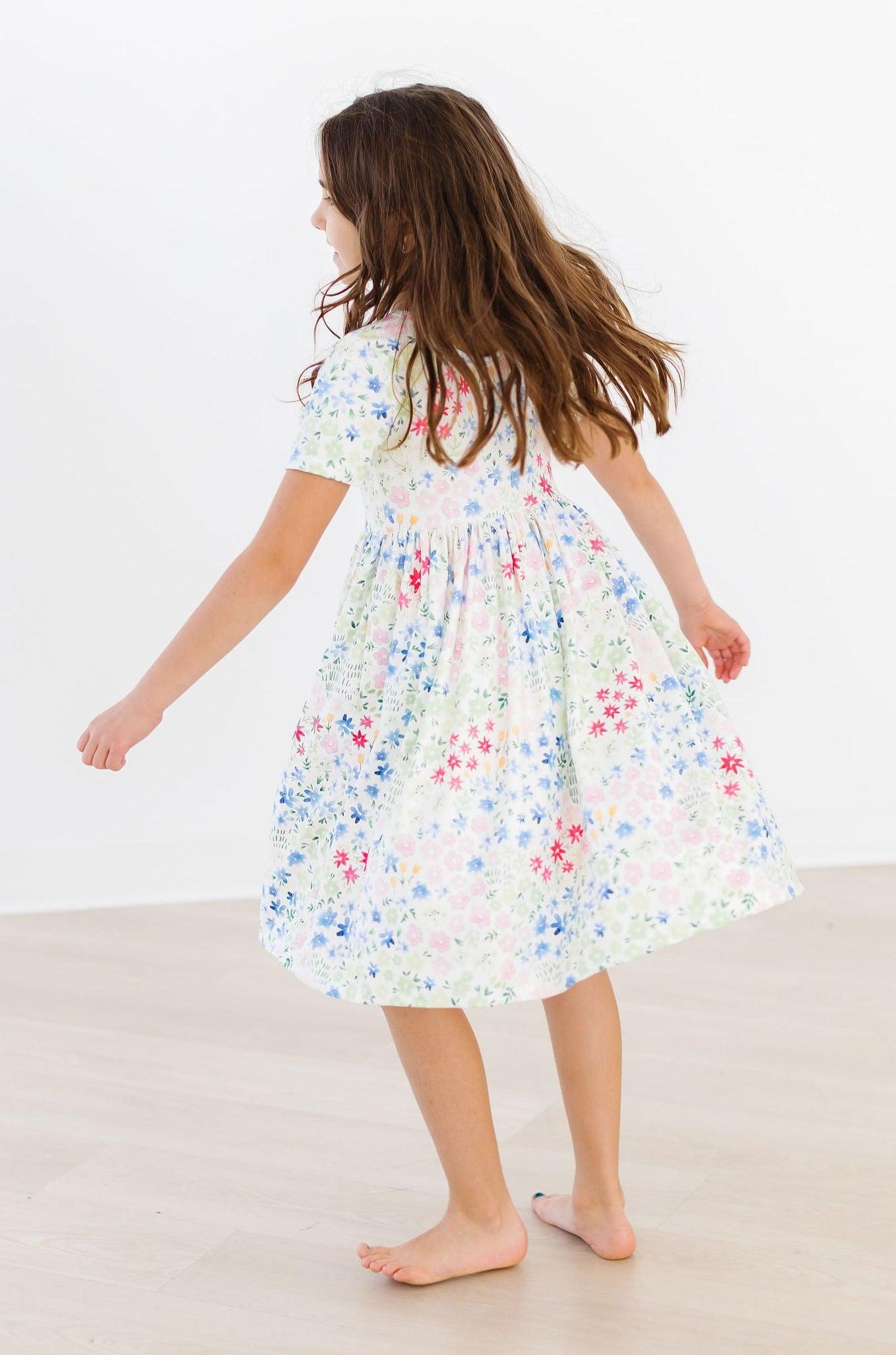 Sunshine Meadows S/S Pocket Twirl Dress - Aaria Tees Aaria Tees
