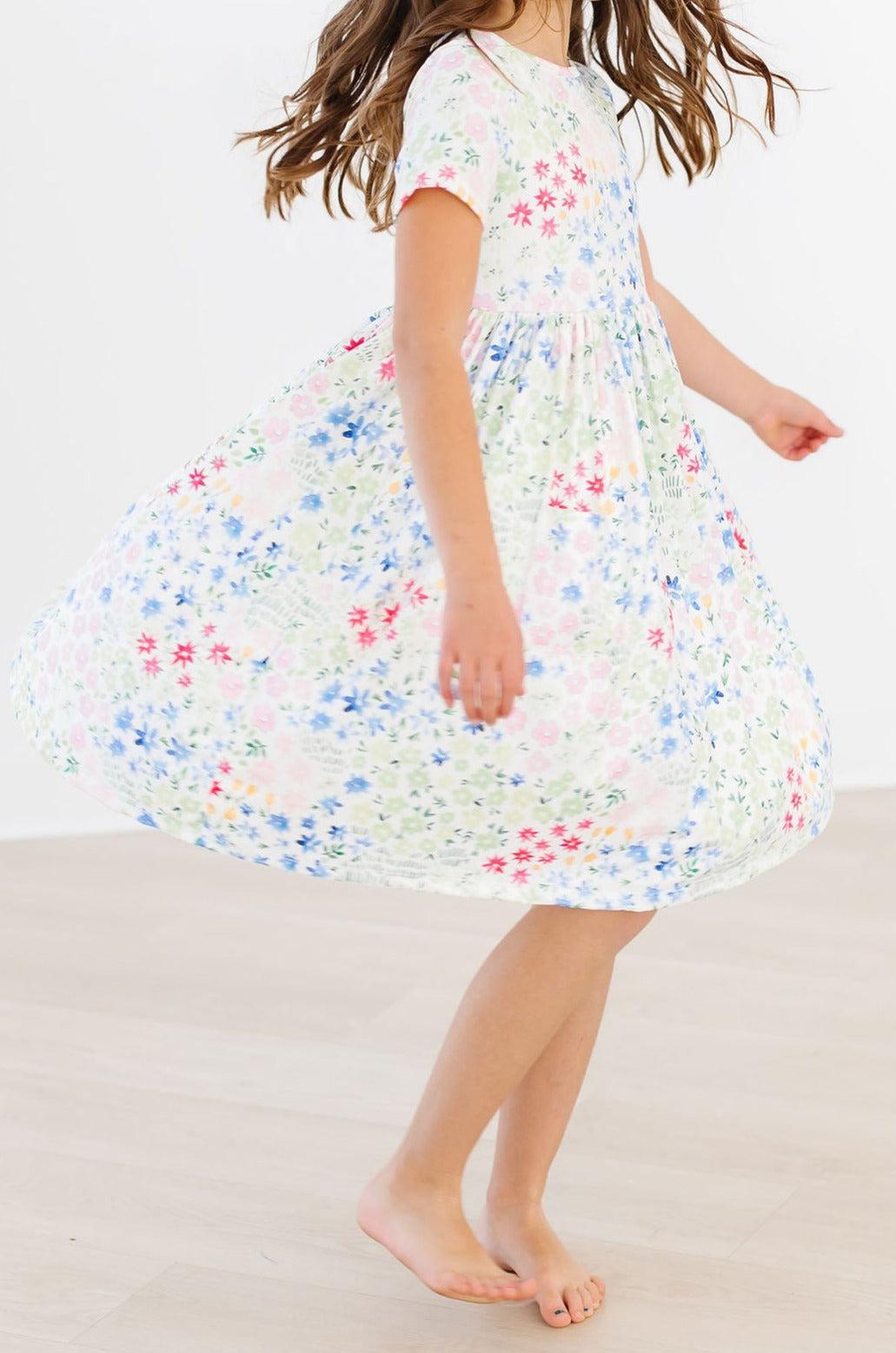 Sunshine Meadows S/S Pocket Twirl Dress - Aaria Tees Aaria Tees