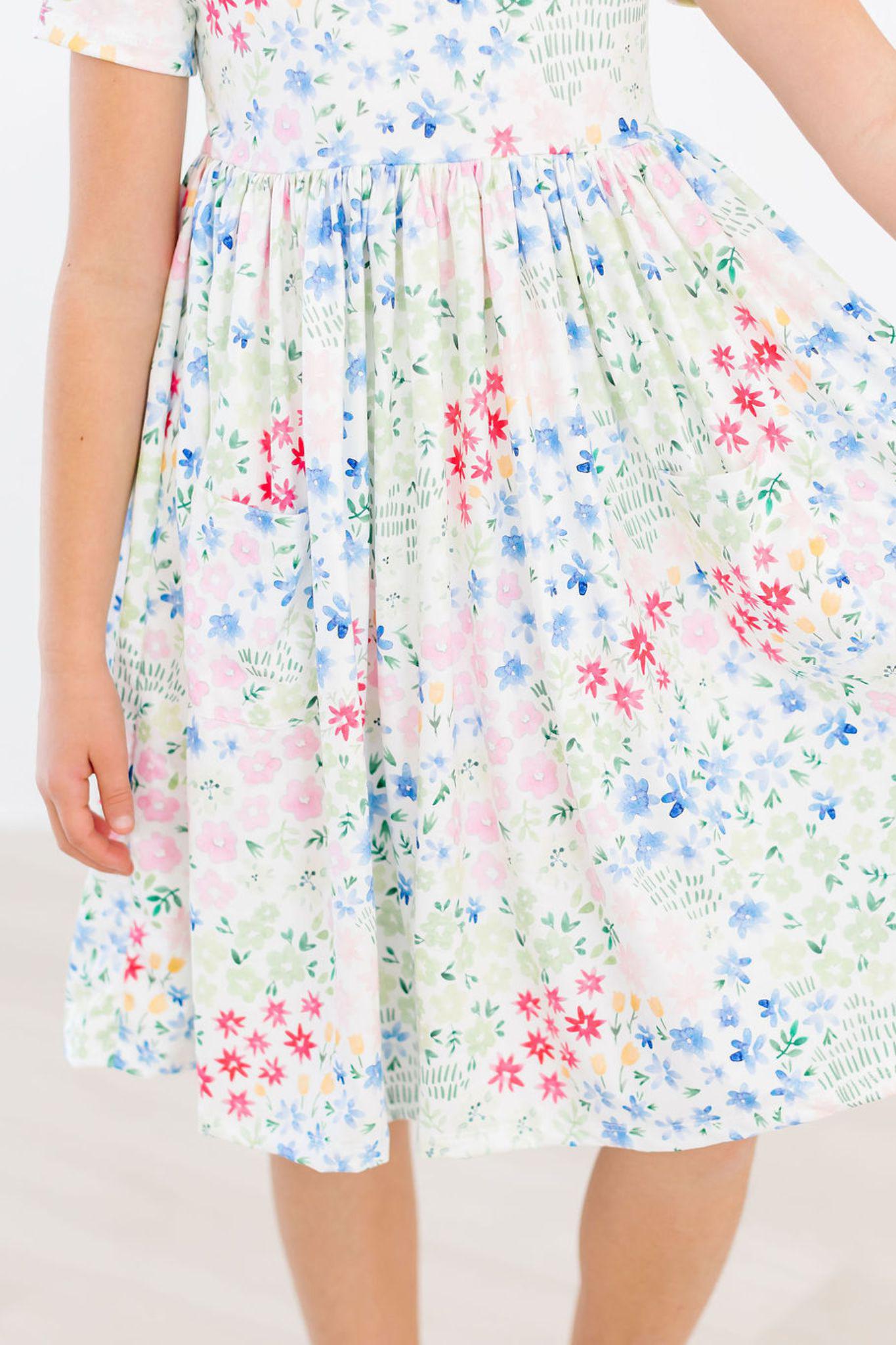 Sunshine Meadows S/S Pocket Twirl Dress - Aaria Tees Aaria Tees