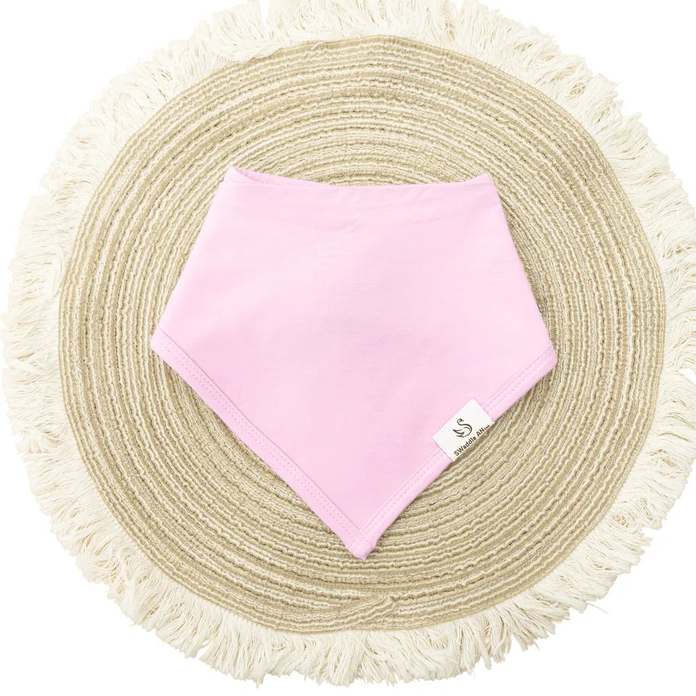 Bamboo Bandana Bib in Pink Tint - Aaria Tees Aaria Tees