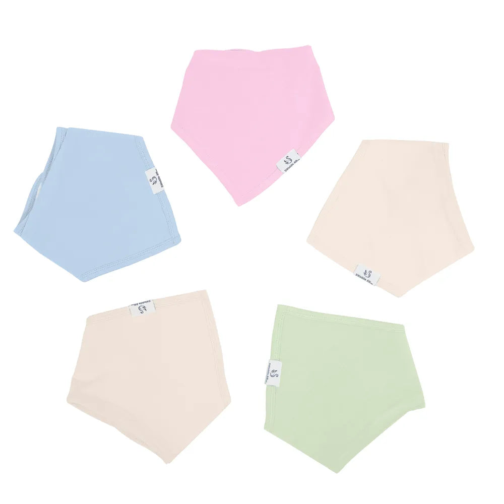Bamboo Bandana Bib in Pink Tint - Aaria Tees Aaria Tees