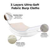 Burp Cloths in Sand - Aaria Tees Aaria Tees