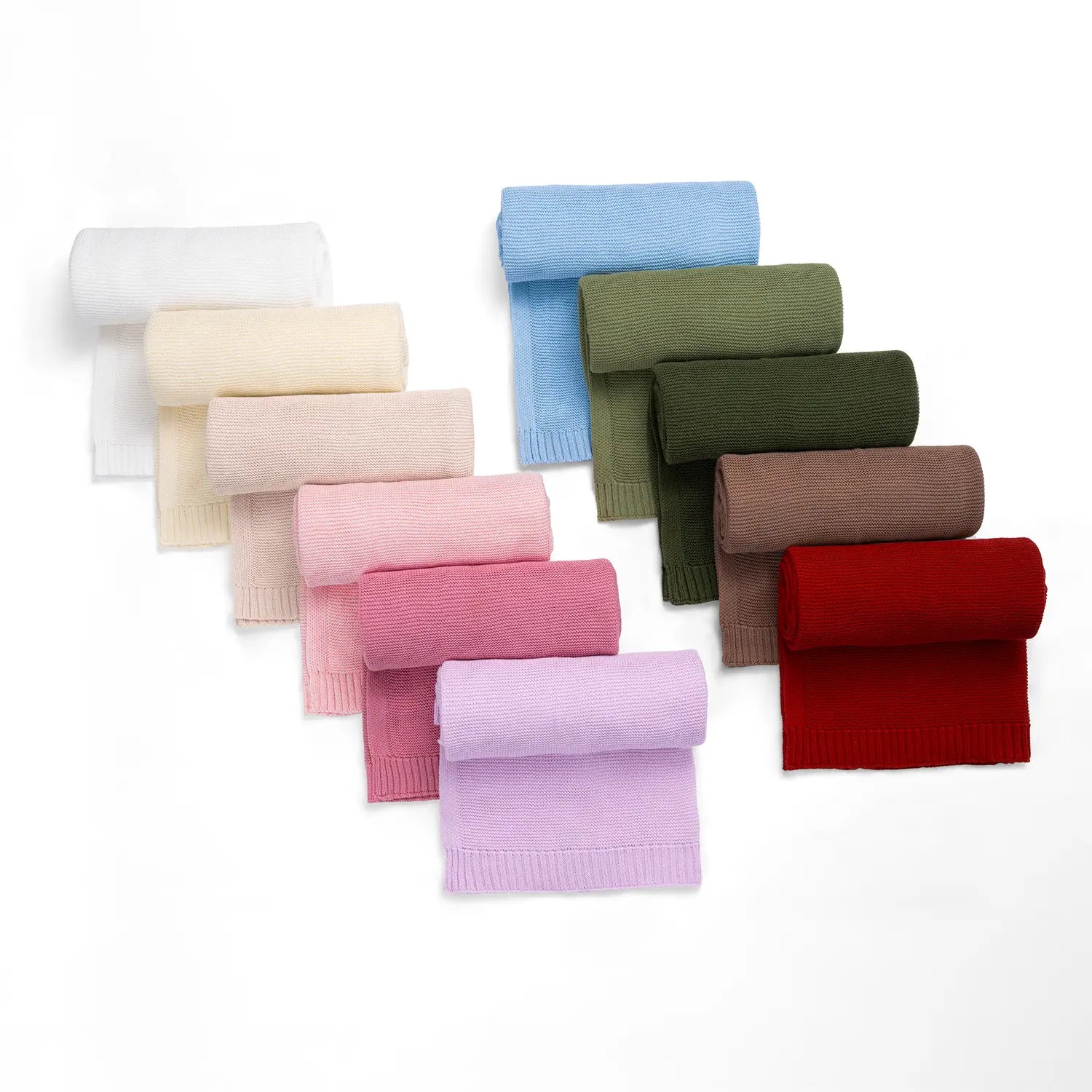 Classic Knit Cotton Baby Blanket in Red Xmas - Aaria Tees Aaria Tees