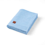 Classic Knit Cotton Baby Blanket in Baby Blue - Aaria Tees Aaria Tees