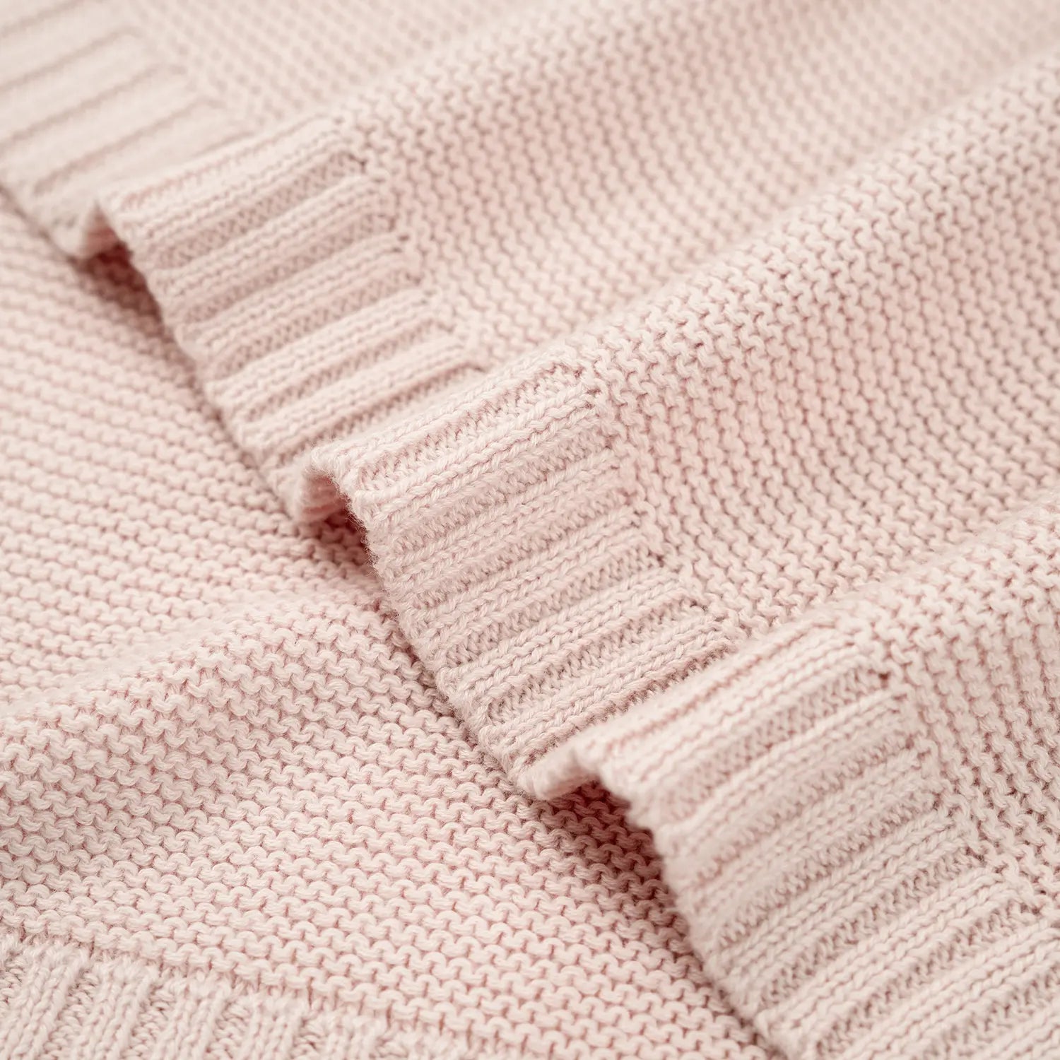 Classic Knit Cotton Baby Blanket in Beige - Aaria Tees Aaria Tees
