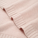 Classic Knit Cotton Baby Blanket in Beige - Aaria Tees Aaria Tees