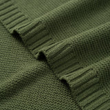 Classic Knit Cotton Baby Blanket in Forest Green - Aaria Tees Aaria Tees