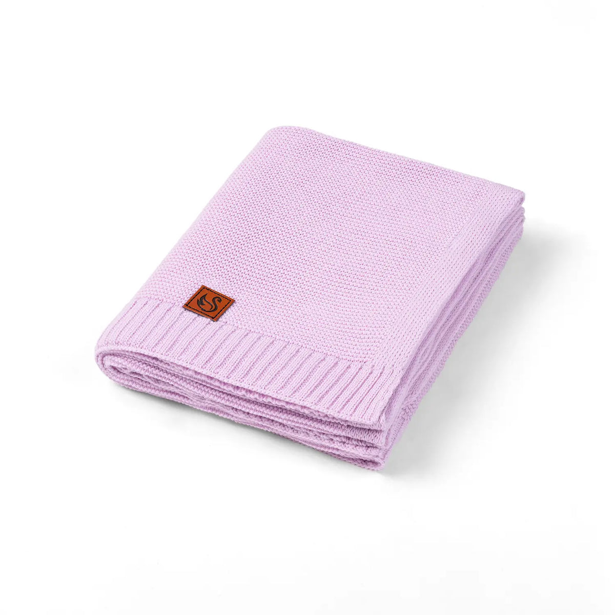 Classic Knit Cotton Baby Blanket in Lilac - Aaria Tees