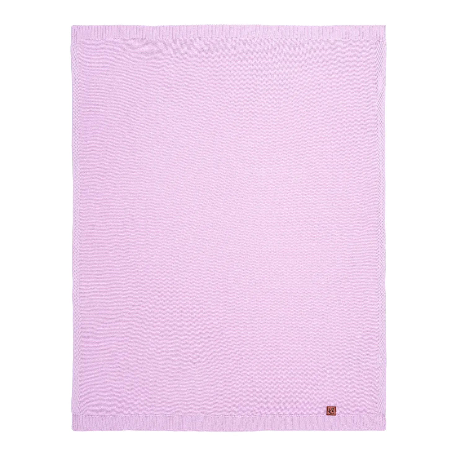 Classic Knit Cotton Baby Blanket in Lilac - Aaria Tees Aaria Tees