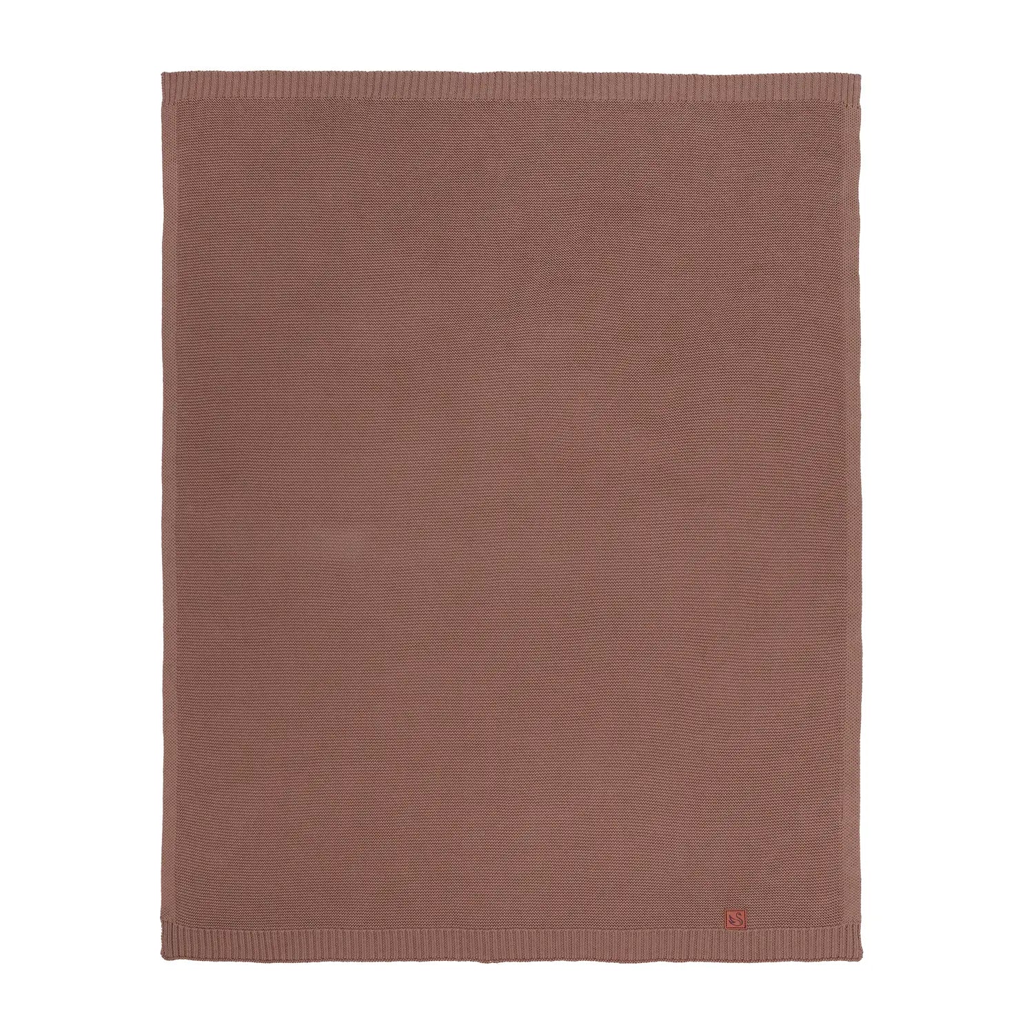 Classic Knit Cotton Baby Blanket in Mocha - Aaria Tees Aaria Tees