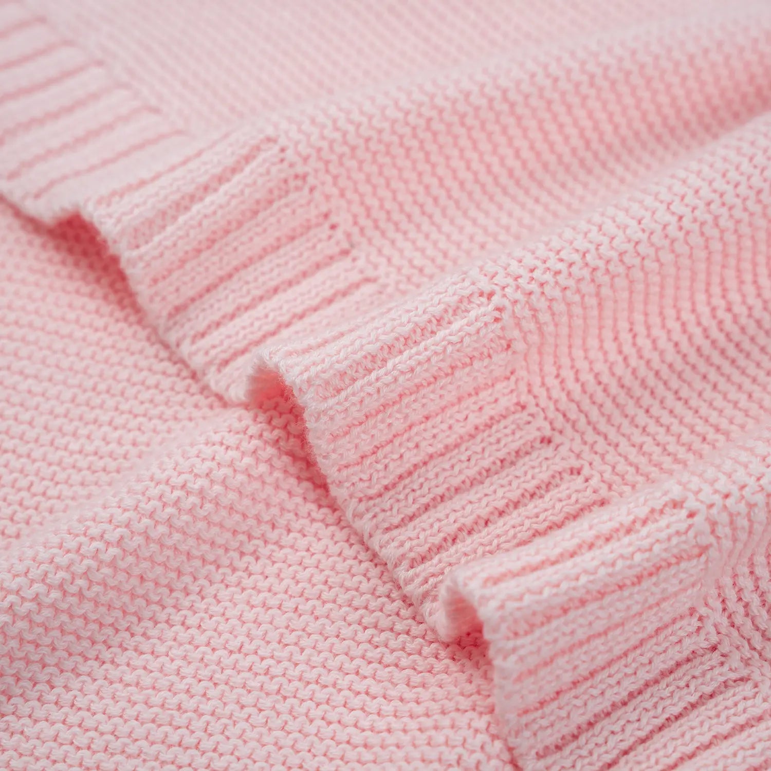 Classic Knit Cotton Baby Blanket in Pink - Aaria Tees Aaria Tees