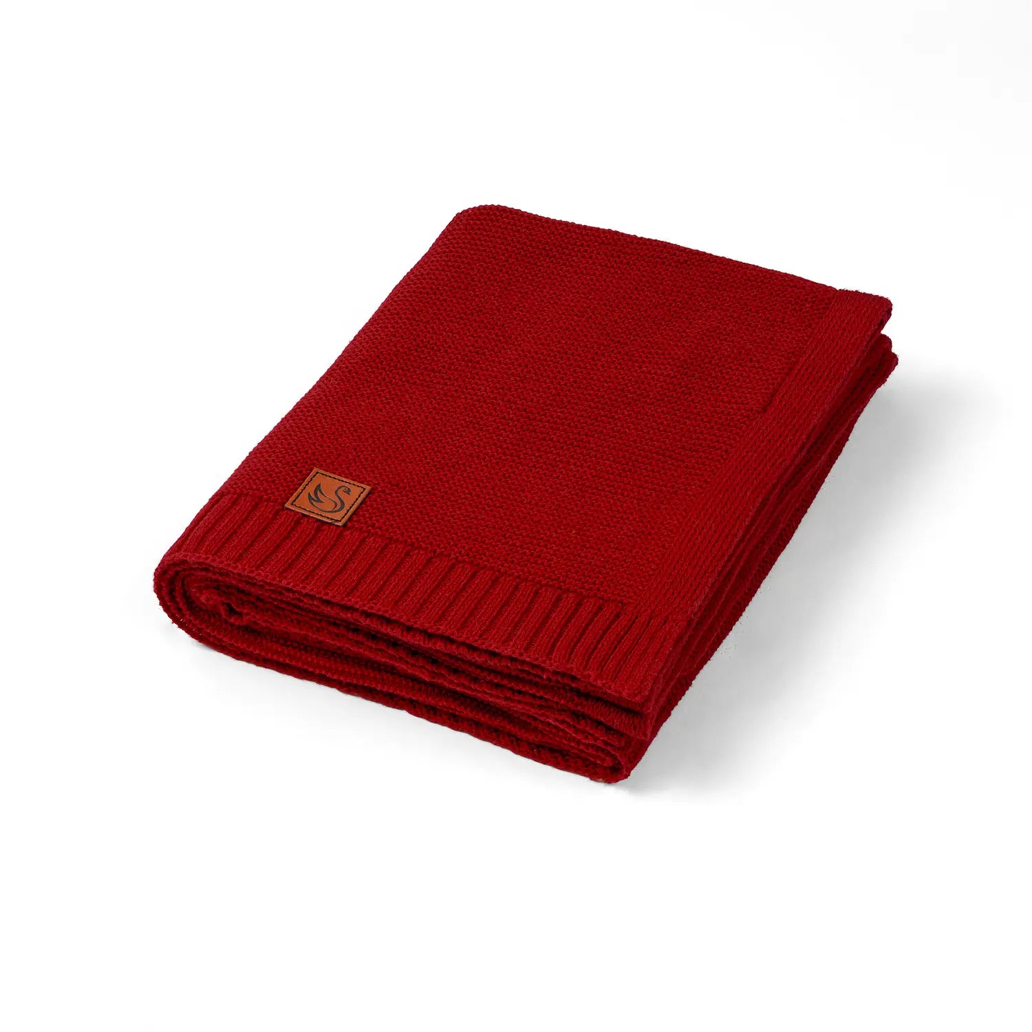 Classic Knit Cotton Baby Blanket in Red Xmas - Aaria Tees Aaria Tees