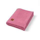 Classic Knit Cotton Baby Blanket in Rose Pink - Aaria Tees Aaria Tees