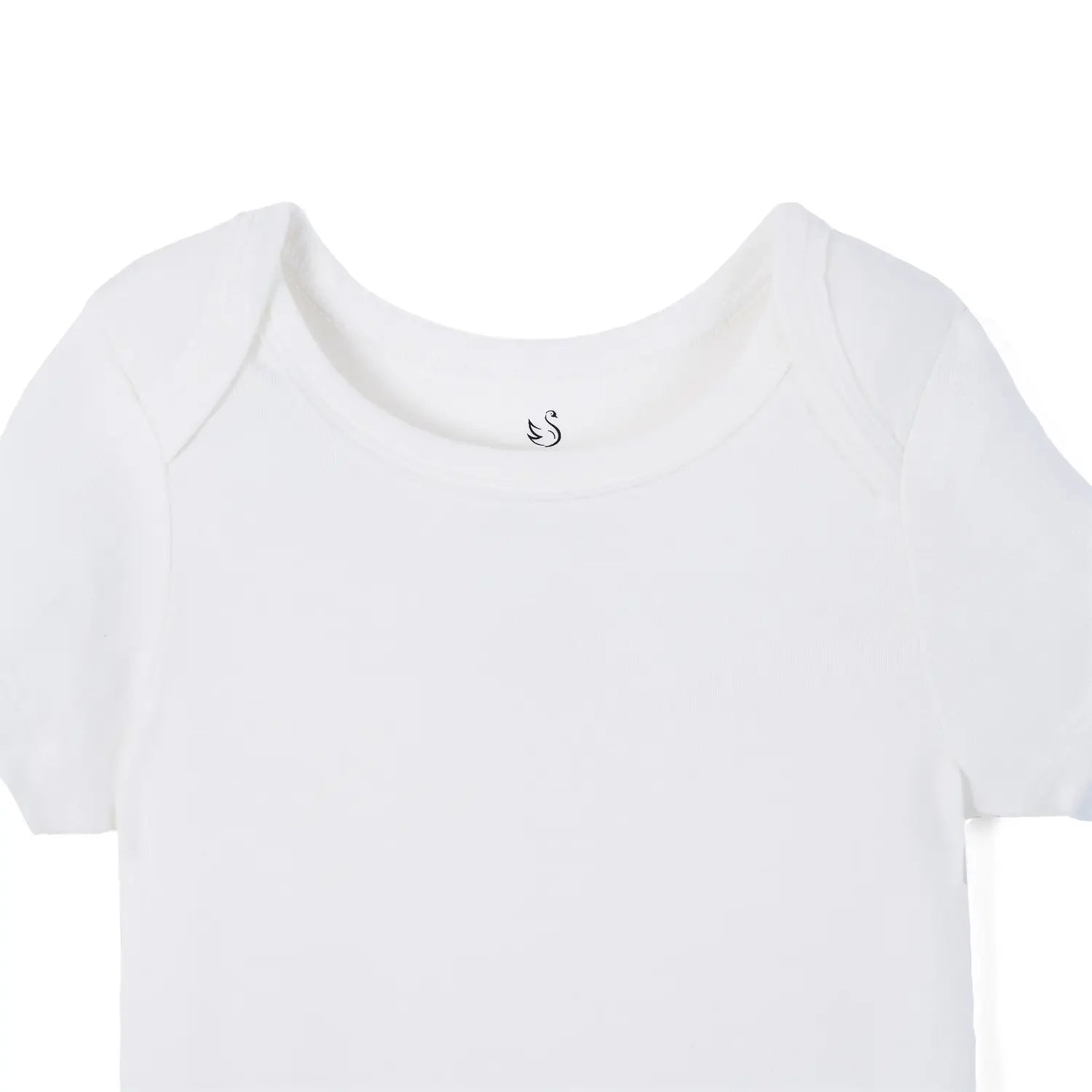 Bamboo Baby Bodysuit in White - Aaria Tees Aaria Tees