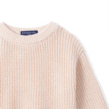 Classic Chunky Knit Baby Romper in Beige - Aaria Tees Aaria Tees