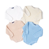 Classic Chunky Knit Baby Romper in Cream - Aaria Tees Aaria Tees