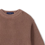 Classic Chunky Knit Baby Romper in Mocha - Aaria Tees Aaria Tees