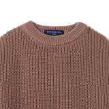 Classic Chunky Knit Baby Romper in Mocha - Aaria Tees Aaria Tees
