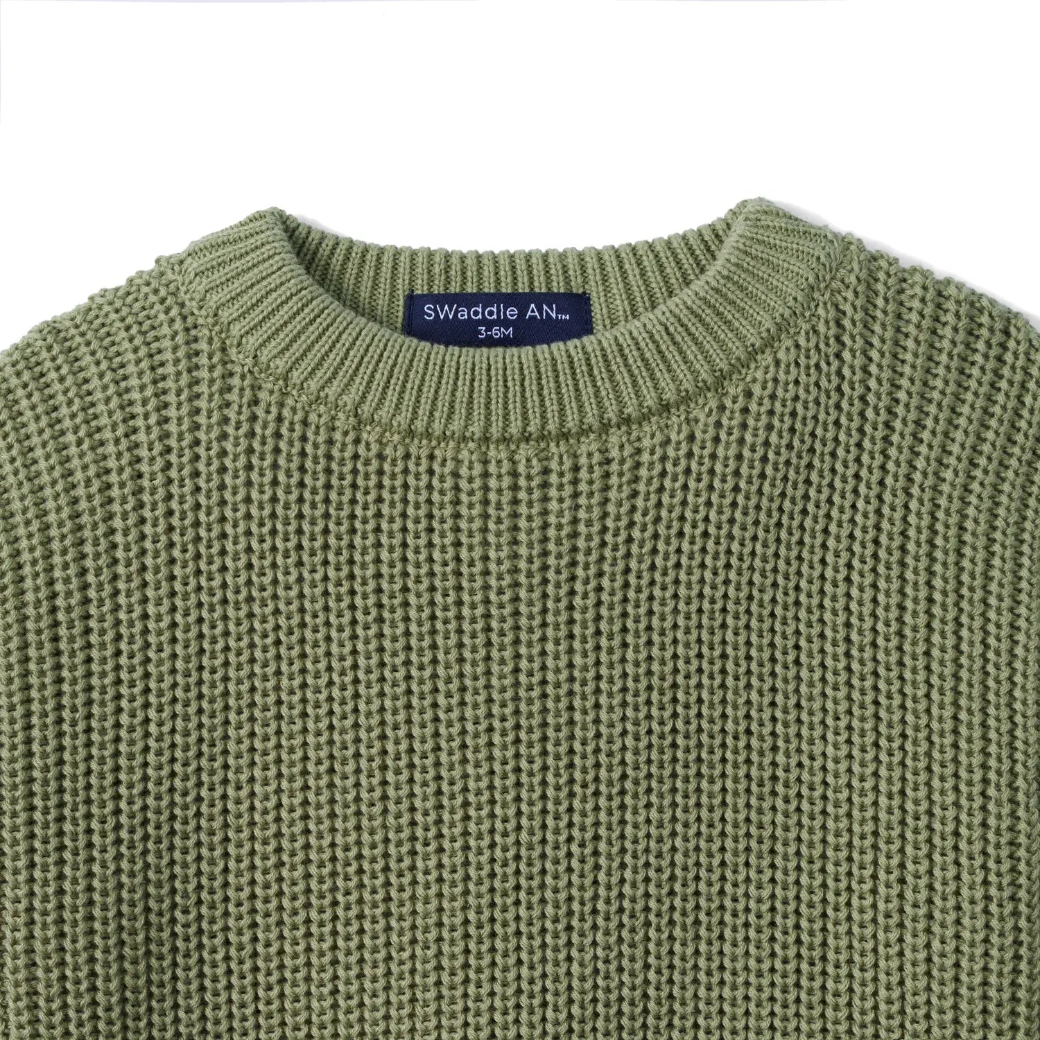 Classic Chunky Knit Baby Romper in Sage Green - Aaria Tees Aaria Tees