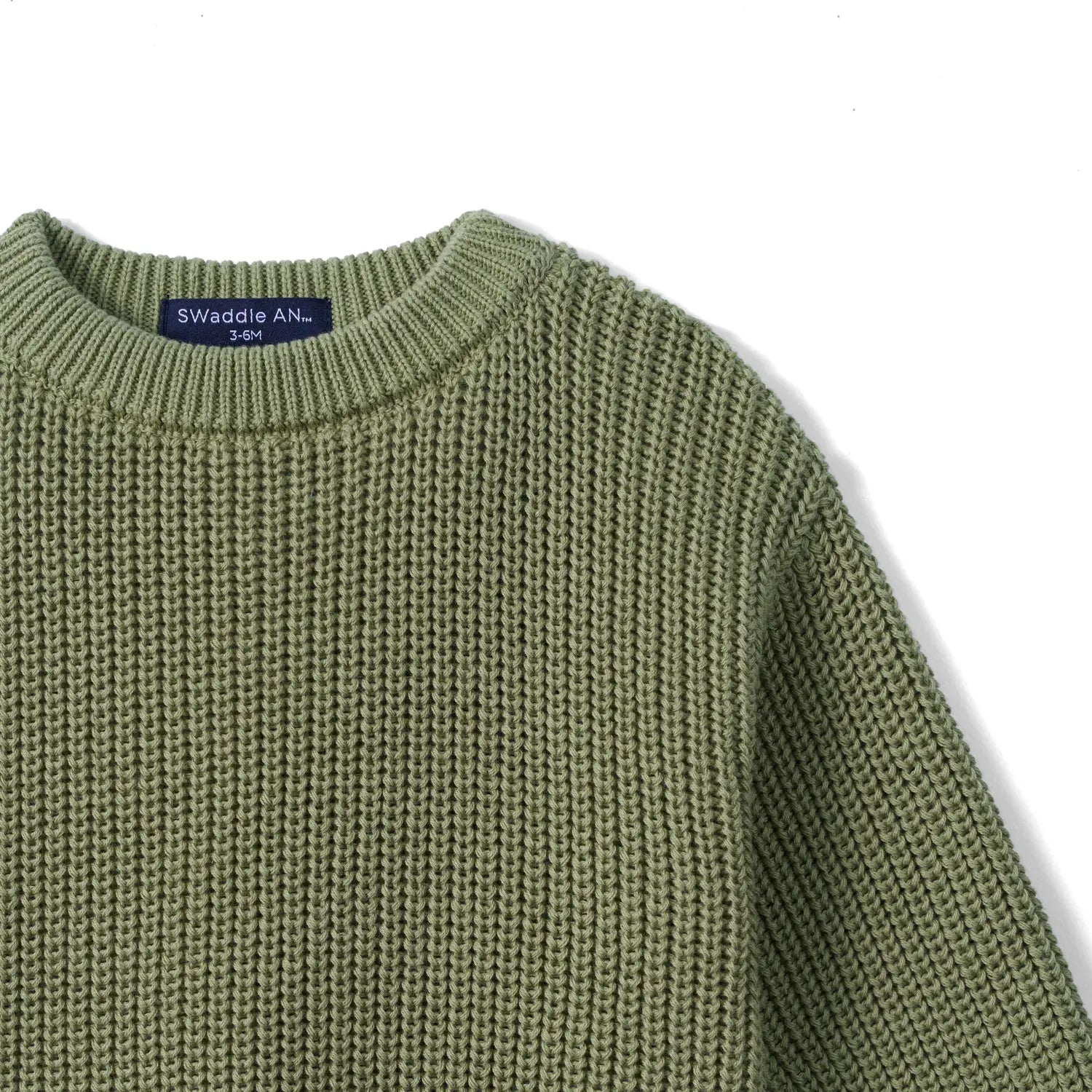 Classic Chunky Knit Baby Romper in Sage Green - Aaria Tees Aaria Tees