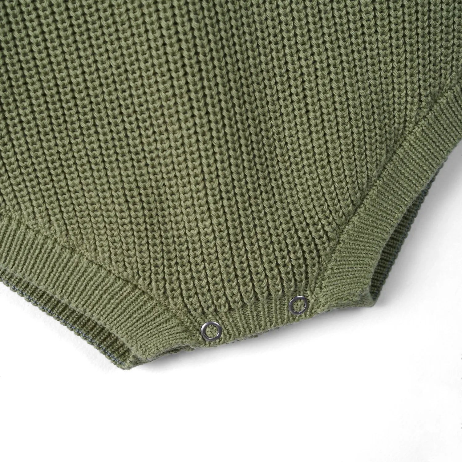 Classic Chunky Knit Baby Romper in Sage Green - Aaria Tees Aaria Tees