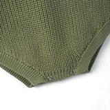 Classic Chunky Knit Baby Romper in Sage Green - Aaria Tees Aaria Tees