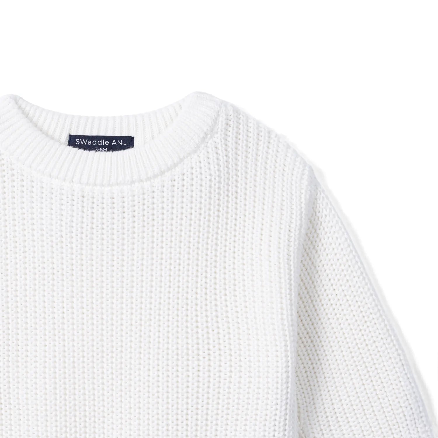 Classic Chunky Knit Baby Romper in White - Aaria Tees Aaria Tees
