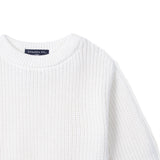Classic Chunky Knit Baby Romper in White - Aaria Tees Aaria Tees