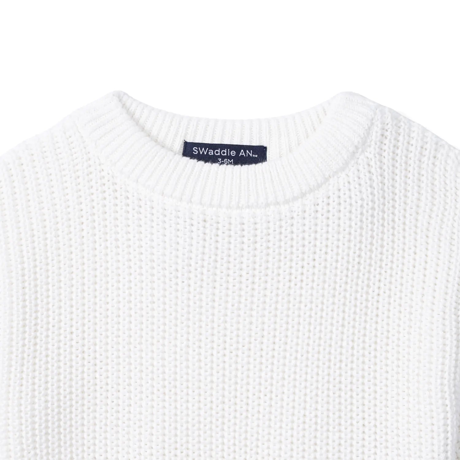 Classic Chunky Knit Baby Romper in White - Aaria Tees Aaria Tees
