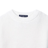 Classic Chunky Knit Baby Romper in White - Aaria Tees Aaria Tees