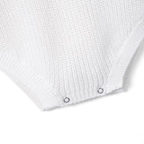 Classic Chunky Knit Baby Romper in White - Aaria Tees Aaria Tees
