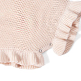Ruffle Chunky Knit Baby Romper in Beige - Aaria Tees Aaria Tees
