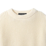 Ruffle Chunky Knit Baby Romper in Cream - Aaria Tees Aaria Tees