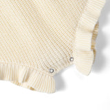 Ruffle Chunky Knit Baby Romper in Cream - Aaria Tees Aaria Tees