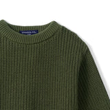Ruffle Chunky Knit Baby Romper in Forest Green - Aaria Tees Aaria Tees