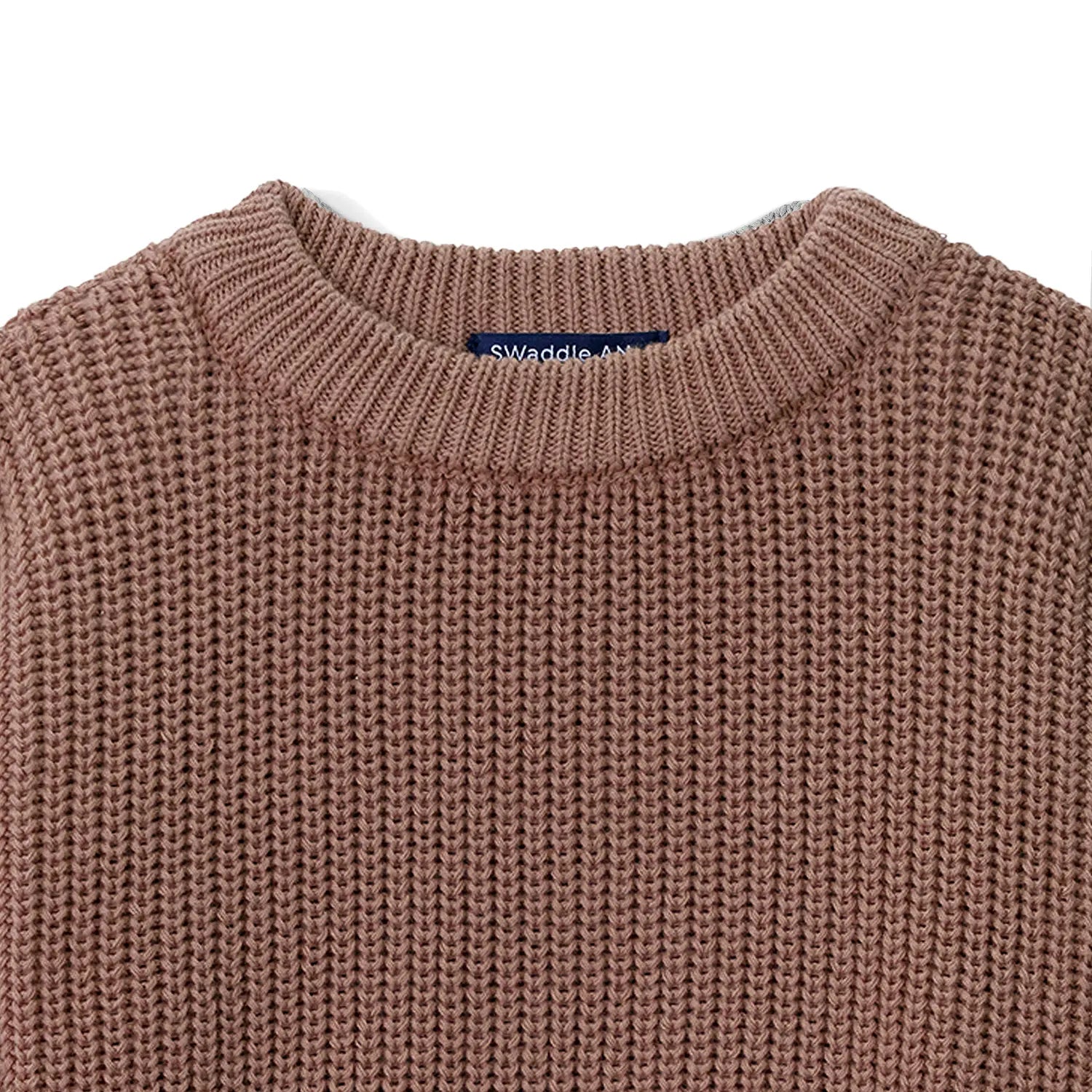 Ruffle Chunky Knit Baby Romper in Mocha - Aaria Tees Aaria Tees