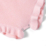 Ruffle Chunky Knit Baby Romper in Pink - Aaria Tees Aaria Tees