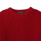 Ruffle Chunky Knit Baby Romper in Red Xmas - Aaria Tees Aaria Tees