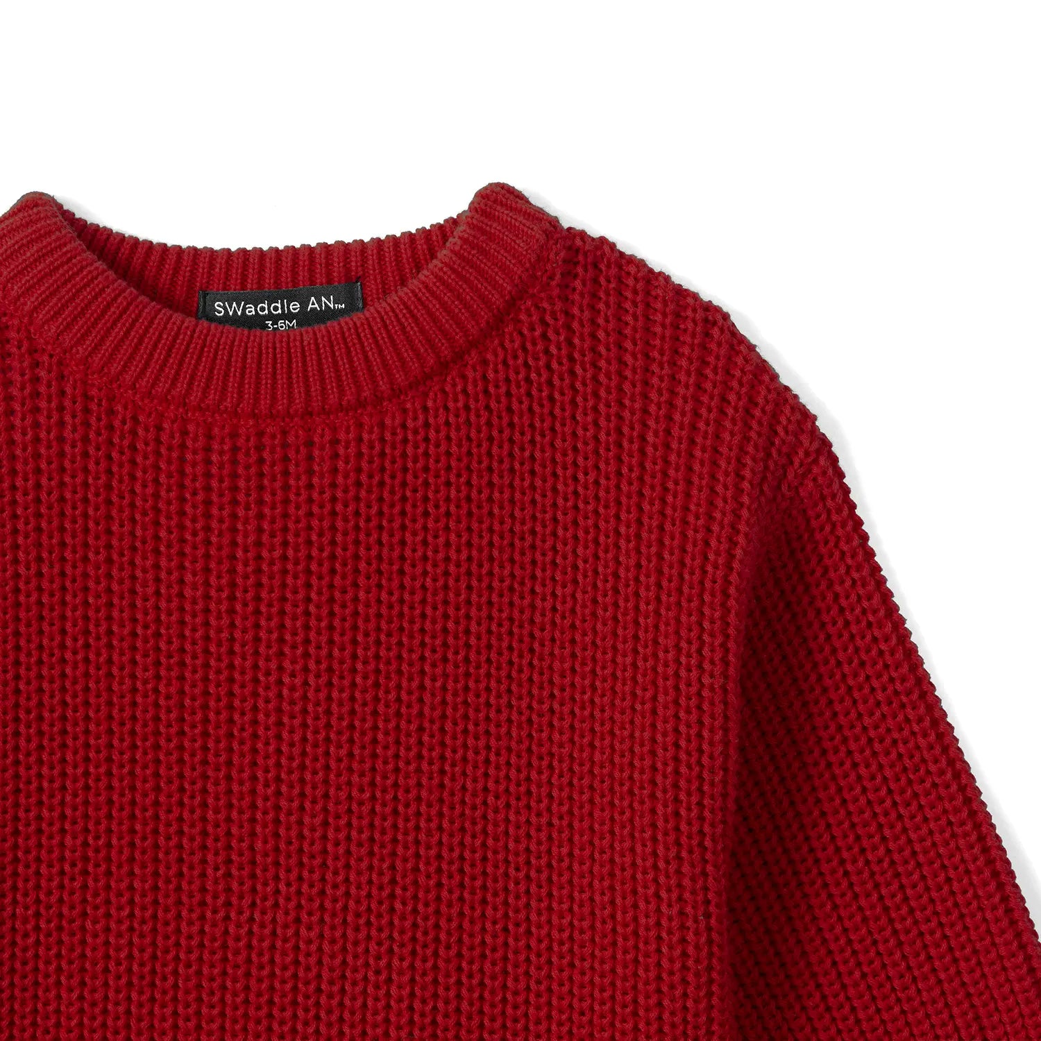 Ruffle Chunky Knit Baby Romper in Red Xmas - Aaria Tees Aaria Tees