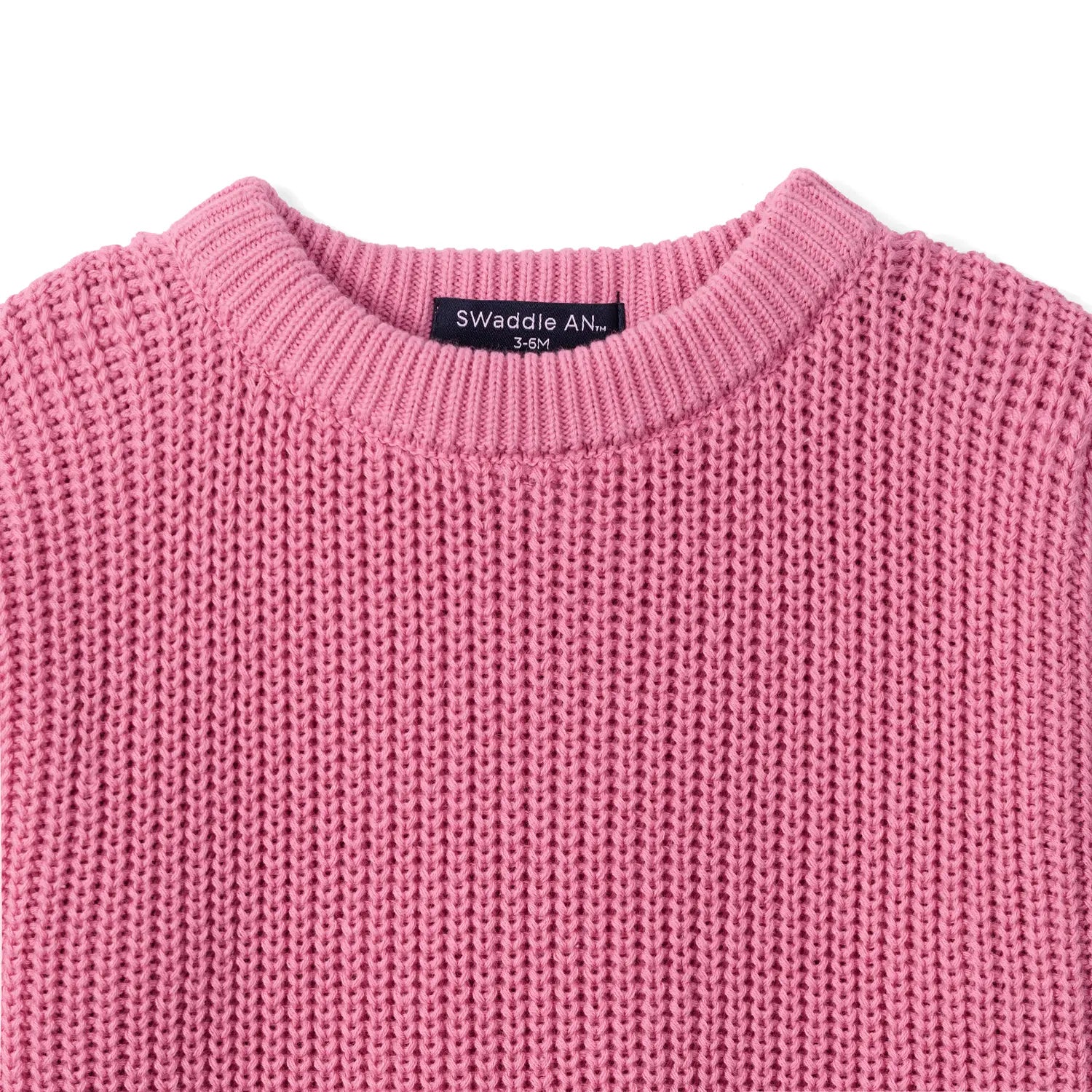 Ruffle Chunky Knit Baby Romper in Rose Pink - Aaria Tees Aaria Tees
